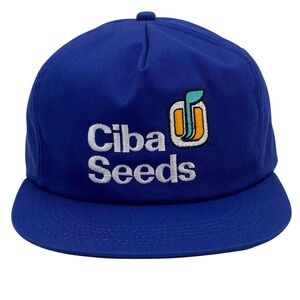 Vintage K-Products Ciba‎ Seeds Snapback Trucker Hat Embroidered Logo USA